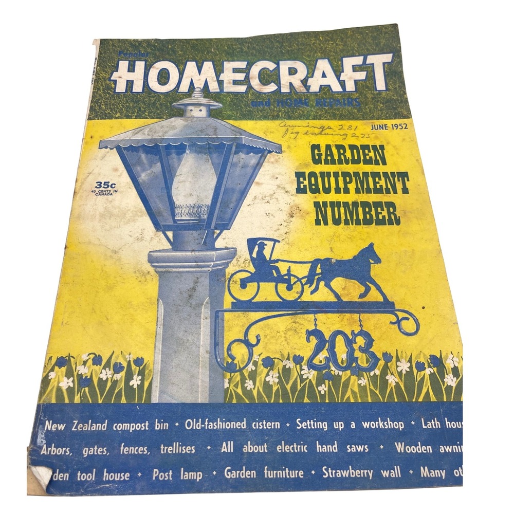 Homecraft Magazine June‎ 1952 Garden Equipment Building Plans 
VTG Ads Scrapbook